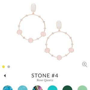 Rose gold Kendra Scott earrings with Drusy